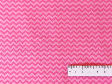 Baumwolle Serie Flamingo  - Zacken pink